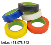 Разноцветная изоляционная лента для изоляции электрических проводов. Insulating tape to insulate of electrical wires. Стоковое фото, фотограф Татьяна Д / Фотобанк Лори