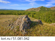 the picturesque Nurali ridge in the uchalinsky district in the southern Urals in the republic of Bashkortostan on a beautiful summer day. Стоковое фото, фотограф Акиньшин Владимир / Фотобанк Лори