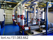 Pumping station with centrifugal pumps for pumping water..Industrial pumps.. Стоковое фото, фотограф lyudmila Soloveva / Фотобанк Лори