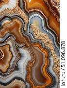 Discover the intricate beauty of agate mineral stone, showcasing a captivating blend of earthy tones and delicate layers. This piece highlights natures artistry at its finest Generative AI. Стоковое AI-изображение, AI-художник Юлия Петровская / Фотобанк Лори
