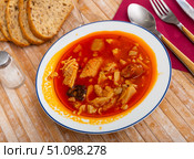 Spanish stewed tripe dish Callos a la Madrilena. Стоковое фото, фотограф Яков Филимонов / Фотобанк Лори