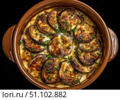 Moussaka with layers of eggplant, ground lamb, and bechamel sauce. Стоковое AI-изображение, AI-художник Татьяна  Бральнина / Фотобанк Лори