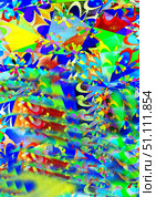 Colorful geometric psychedelic  digital background with abstract flowers. Красочный геометрический цифровой фон с абстрактными цветами и. Стоковая иллюстрация, иллюстратор Luizavictorya72 / Фотобанк Лори