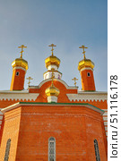 Купола церкви святой Троицы. Село Нижняя-Тавда. Тюменская область (2019 год). Стоковое фото, фотограф Александр Тараканов / Фотобанк Лори