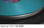 Vinyl Record Spinning On Vintage Turntable. Needle Scratching Grooves Analog Sound. Стоковое видео, видеограф Степанов Григорий / Фотобанк Лори