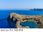 Agios Pavlos Lindos Beach at Rhodes Island. (2017 год). Стоковое фото, фотограф Емельянов Евгений Викторович / Фотобанк Лори