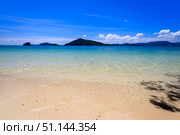 Beach with golden sand and sea. (2017 год). Стоковое фото, фотограф Емельянов Евгений Викторович / Фотобанк Лори