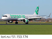 Airbus 321 NEO авиакомпании-лоукостера Transavia (2024 год). Редакционное фото, фотограф Александр Тарасенков / Фотобанк Лори