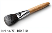 High-quality paintbrush with wooden handle and soft bristles for artists. Стоковое AI-изображение, AI-художник Katsiaryna Repich / Фотобанк Лори
