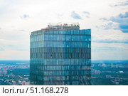 Смотровая площадка «Выше только любовь».«Москва-Сити», башня ОКО, 92 этаж .Вид с башни "Федерация". Редакционное фото, фотограф Татьяна Шикова / Фотобанк Лори