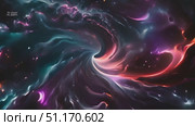 Explore the depths of a breathtaking nebula, swirling with vivid colors and star-forming regions in this captivating space voyage video. Стоковое AI-видео, аниматор Данила Большаков / Фотобанк Лори