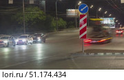 Ночной город, автомобильное движение. timelapse. Редакционное видео, видеограф Алексей Букреев / Фотобанк Лори