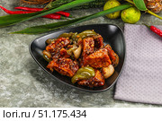 Indian cuisine - paneer with chilli. Стоковое фото, фотограф Андрей Старостин / Фотобанк Лори