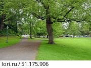 Congress Park, city’s 33-acre public garden, discovered in 1792. Saratoga Springs, New York, United States (2015 год). Стоковое фото, фотограф Валерия Попова / Фотобанк Лори