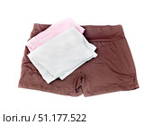 Women pajama shorts on a white background close-up. Стоковое фото, фотограф Татьяна Ляпи / Фотобанк Лори