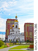 Храм в честь Вознесения Господня. Проспект Менделеева. Город Тобольск. Тюменская область. Стоковое фото, фотограф Александр Тараканов / Фотобанк Лори