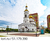 Храм в честь Вознесения Господня. Проспект Менделеева. Город Тобольск. Тюменская область. Стоковое фото, фотограф Александр Тараканов / Фотобанк Лори