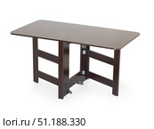 Wenge color folding table isolated on white background. Стоковое фото, фотограф Сергей Чайко / Фотобанк Лори