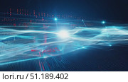 Bright light waves create a captivating visual experience, swirling together in a dynamic, colorful display within a digital environment. Стоковое AI-видео, аниматор Данила Большаков / Фотобанк Лори