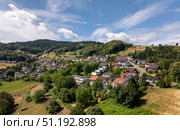 Buhlertal in the black forest, discovering the beauty of a German village from above. Стоковое фото, фотограф Данил Руденко / Фотобанк Лори