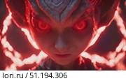Close-up view of person with red eyes. Camera focuses on the individuals eyes, capturing intense red color. Persons eyes appear bloodshot and may indicate various health issues or lack of sleep. Стоковое AI-видео, аниматор Данила Большаков / Фотобанк Лори