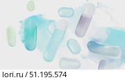 Delve into a mesmerizing array of calming blue and white shapes that create a tranquil artistic composition on a bright background. Стоковое AI-видео, аниматор Данила Большаков / Фотобанк Лори