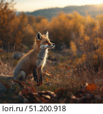 Супер лисенок. Стоковое AI-изображение, AI-художник Даниил Кондруненко / Фотобанк Лори
