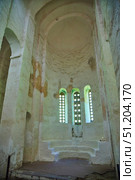 Northern Zelenchuk Church inside, now defunct, Nizhny Arkhyz. The Christian Orthodox Church, 10th century AD. Стоковое фото, фотограф Наталия Кирсанова / Фотобанк Лори
