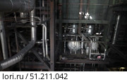 internal view of the pipelines of the thermal station panorama. Стоковое видео, видеограф Алексей Сергеев / Фотобанк Лори