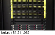 the server is working in the computer center. Стоковое видео, видеограф Алексей Сергеев / Фотобанк Лори