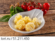 Gourmet Tete de Moine cheese. Стоковое фото, фотограф Андрей Старостин / Фотобанк Лори