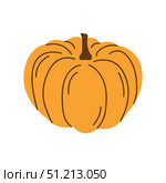Pumpkin Icon Clipart Isolated On White Background. Pumpkin Vegetable In Simple Flat Style Clip Art. Vector Illustration. Autumn Thanksgiving Element. Стоковая иллюстрация, иллюстратор Tosunyan Lusine / Фотобанк Лори