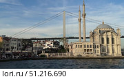 Ortakoy Mosque or the Grand Imperial Mosque of Sultan Abdulmecid, Istanbul. Стоковое видео, видеограф Zita Khasanova / Фотобанк Лори
