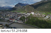 Kufstein town with Castle Festung fortress (2023 год). Стоковое видео, видеограф Михаил Коханчиков / Фотобанк Лори