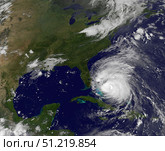 Satellite view of Hurricane Irene. Stocktrek Images, Inc./TASS (2011 год). Стоковое фото, агентство ТАСС / Фотобанк Лори
