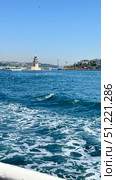 Seagulls Flying Above Bosporus Strait in Istanbul Sailboat and yacht racing in the Bosphorus and the Sea of Marmara Bosphorus Strait in Istanbul, Turkey Beautiful view of the Bosphorus shore on a sunny day, full of residential houses, Istanbul, Turkey. A wide view of the Bosphorus Strait in Istanbul, with the city's skyline and coastal buildings in the background. A ship sails across the calm waters under the clear blue sky. Стоковое фото, фотограф Zita Khasanova / Фотобанк Лори