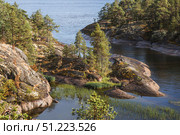 Ladoga skerries, stone islands on Lake Ladoga. Republic of Karelia, Russia. Стоковое фото, фотограф Photojuli / Фотобанк Лори