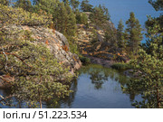 Ladoga skerries, stone islands on Lake Ladoga. Republic of Karelia, Russia. Стоковое фото, фотограф Photojuli / Фотобанк Лори