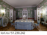 The Green Dining Room in the Catherine Imperial Palace. Редакционное фото, фотограф Михаил Аккуратoв / Фотобанк Лори