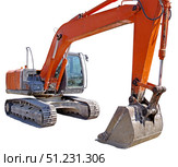 Ковш современного экскаватора на белом фоне. Bucket of a modern excavator on a white background. Стоковое фото, фотограф Татьяна Д / Фотобанк Лори