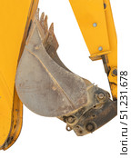 Ковш современного экскаватора на белом фоне. Bucket of a modern excavator on a white background. Стоковое фото, фотограф Татьяна Д / Фотобанк Лори