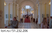 Saint-Petersburg, Russia - May 18th, 2022. Interiors of the State Hermitage Museum. Редакционное видео, видеограф Denis Vostrikov / Фотобанк Лори