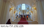 Saint-Petersburg, Russia - May 18th, 2022. Interiors of the State Hermitage Museum. Редакционное видео, видеограф Denis Vostrikov / Фотобанк Лори