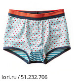 Blue And Red Floral Patterned Underpants With Blue Striped Elastic Waistband. Generative AI. Стоковое AI-изображение, AI-художник Roman Zavorotny / Фотобанк Лори