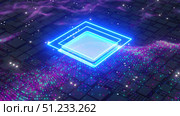 Circuit Board with particles. Стоковая иллюстрация, иллюстратор Роман Будников / Фотобанк Лори