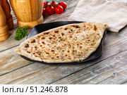 Turkish Kutab staffed green herbs. Стоковое фото, фотограф Андрей Старостин / Фотобанк Лори