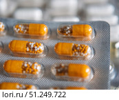Medicinal Capsules in Blister Pack Revealing Contents. Стоковое фото, фотограф Sergakoff / Фотобанк Лори