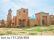 Astrakhan region, Russia - May 07, 2023.: The city of the Golden Horde Sarai-Batu. The scenery for the film. Редакционное фото, фотограф Наталия Кирсанова / Фотобанк Лори
