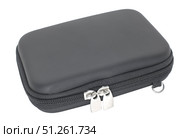 Защитный чехол для хранения жёсткого диска на белом фоне. External hard drive carrying case on white background. Стоковое фото, фотограф Татьяна Д / Фотобанк Лори