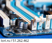 Concept Idea: Hardware Motherboard PC Technic background (2018 год). Редакционное фото, фотограф Sergakoff / Фотобанк Лори